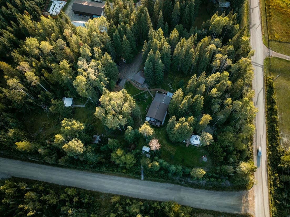 The Blaeberry Base from the sky