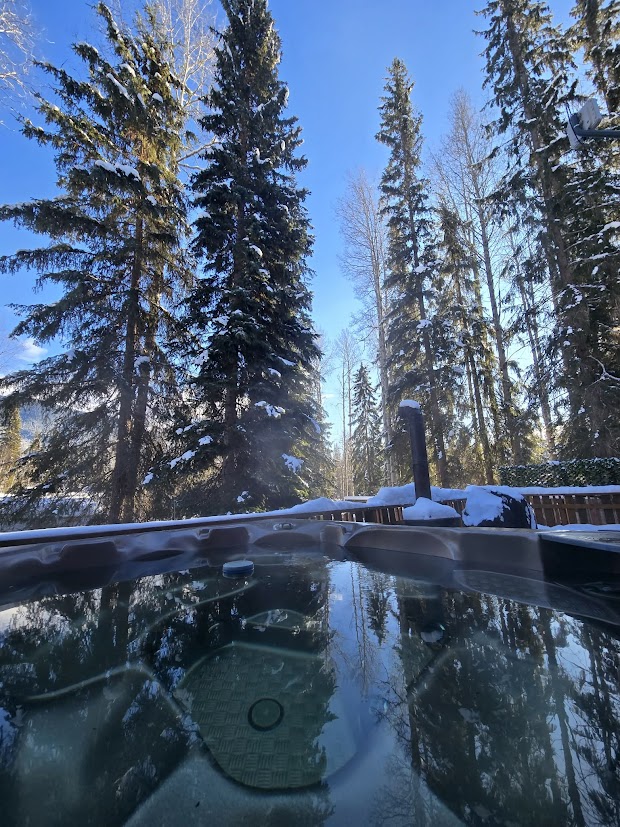 A frosty morning x hot tub. Nothing better