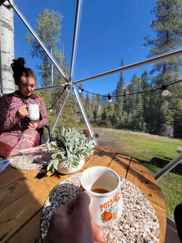 Enjoying a slow morning in LSD at The Blaeberry Base