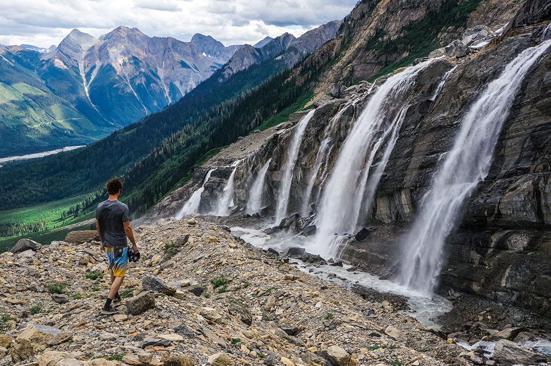 Some of the waterfalls you can find along the Mummery Glacier hike